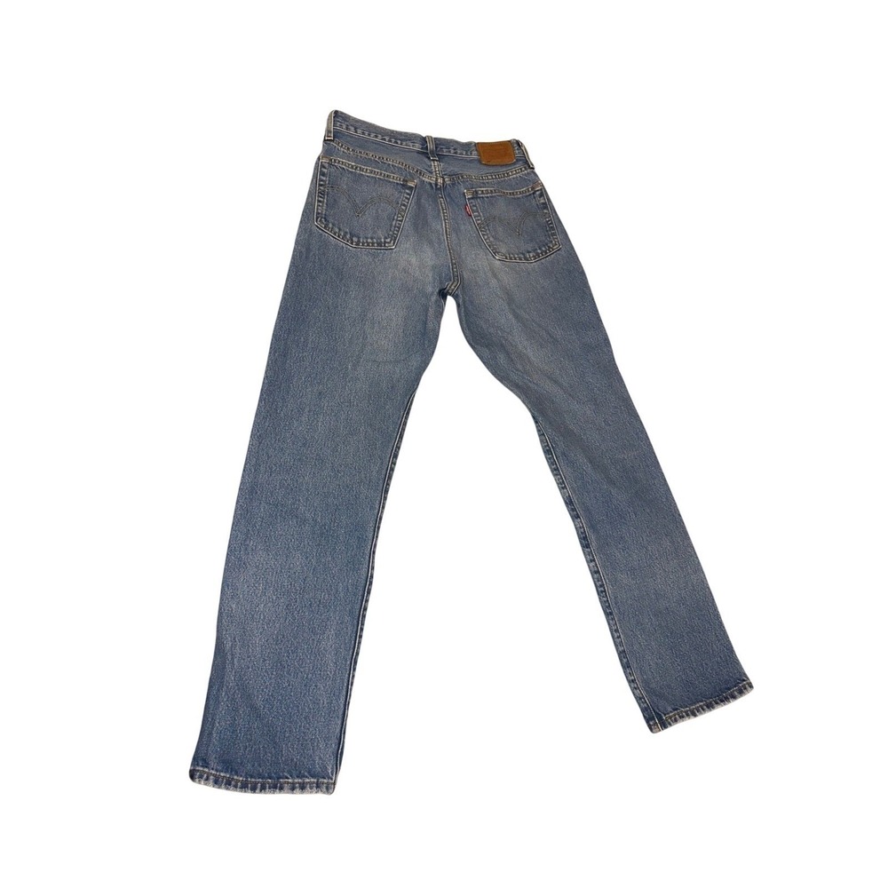 Levis Premium 501 Original Fit Jeans Womens 27x30 Medium Wash Blue Straight Leg - Picture 4 of 11